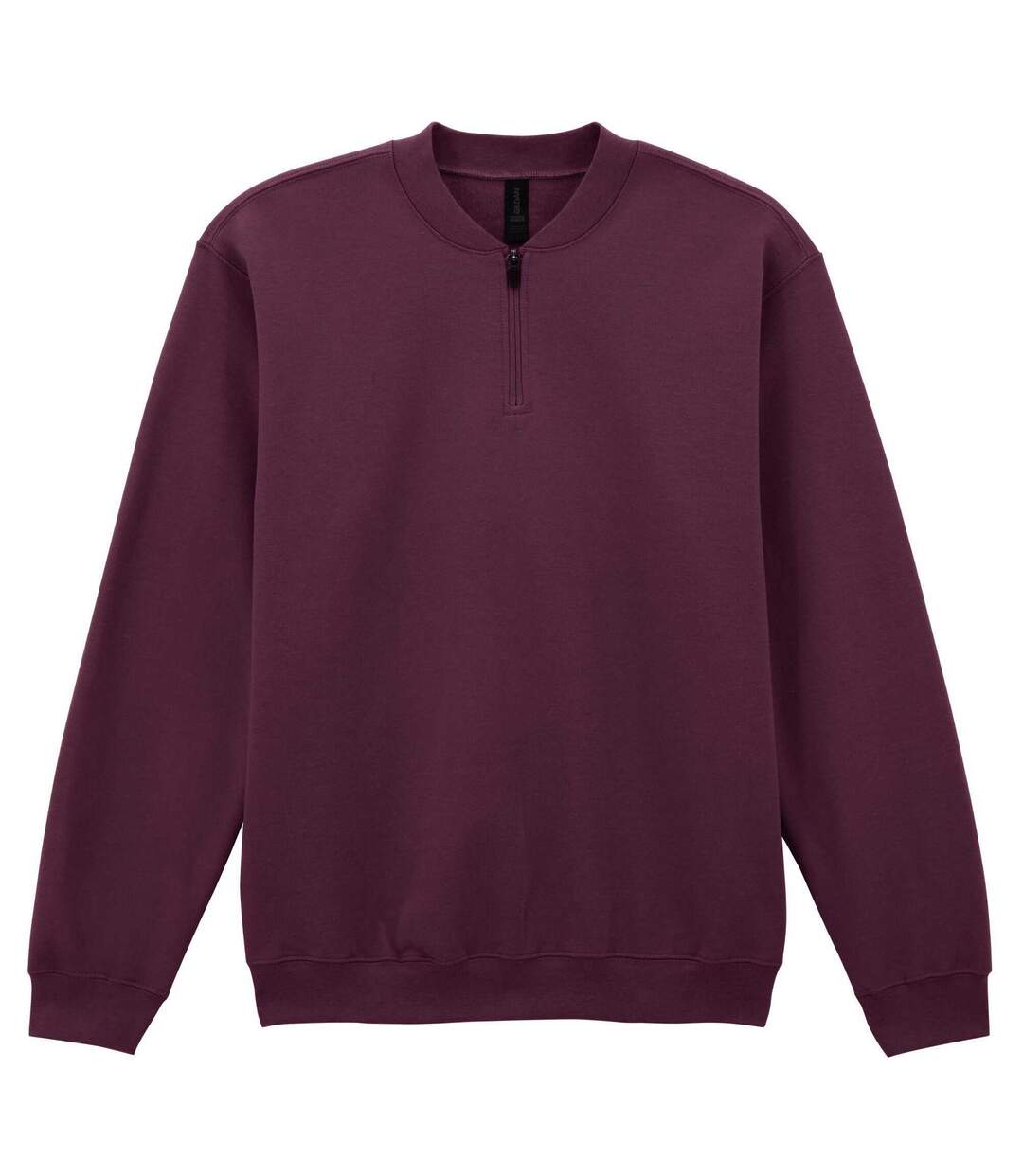 Unisex Adult Softstyle Midweight Quarter Zip Sweatshirt Maroon Gildan-2