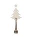 Sapin de Noël sur Tronc Étoile 60cm Blanc Cassé-1