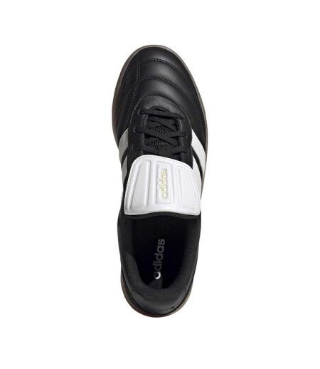 Mens Barreda 3 Stripes Leather Trainers Black Adidas