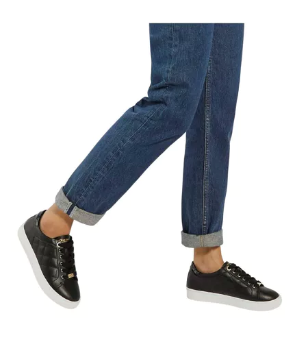 Baskets Style Matelassé Ellenar Adulte Noir Dune London