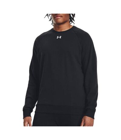 Sweat noir homme under armour rival fleece crew - xl
