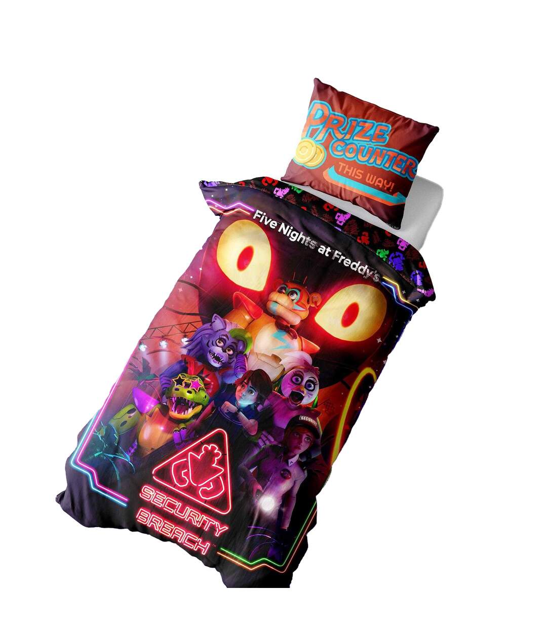 Security Breach Reversible Duvet Set Multicoloured Five Nights At Freddys-1