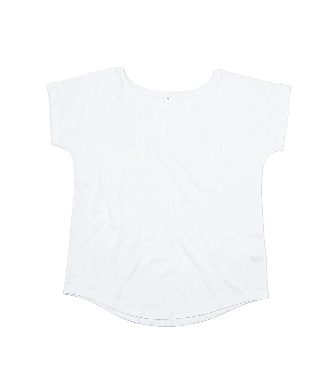 T-shirt ample à manches courtes en coton femme blanc Mantis-1