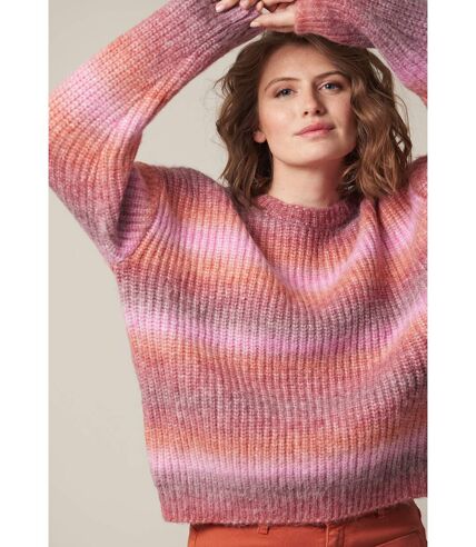 Pull femme en maille avec dégradé de couleurs PASSOA