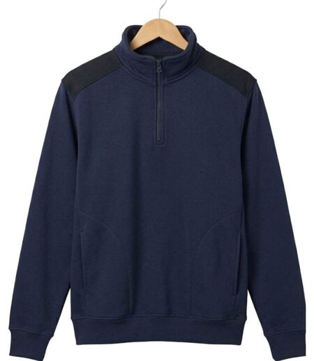 CHALLENGER PIERRO2 — Sweat molleton col camionneur bleu : chaleur et résistance optimale
