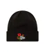 Unisex Adult Rose Knitted Cuff Beanie Black New Era-1