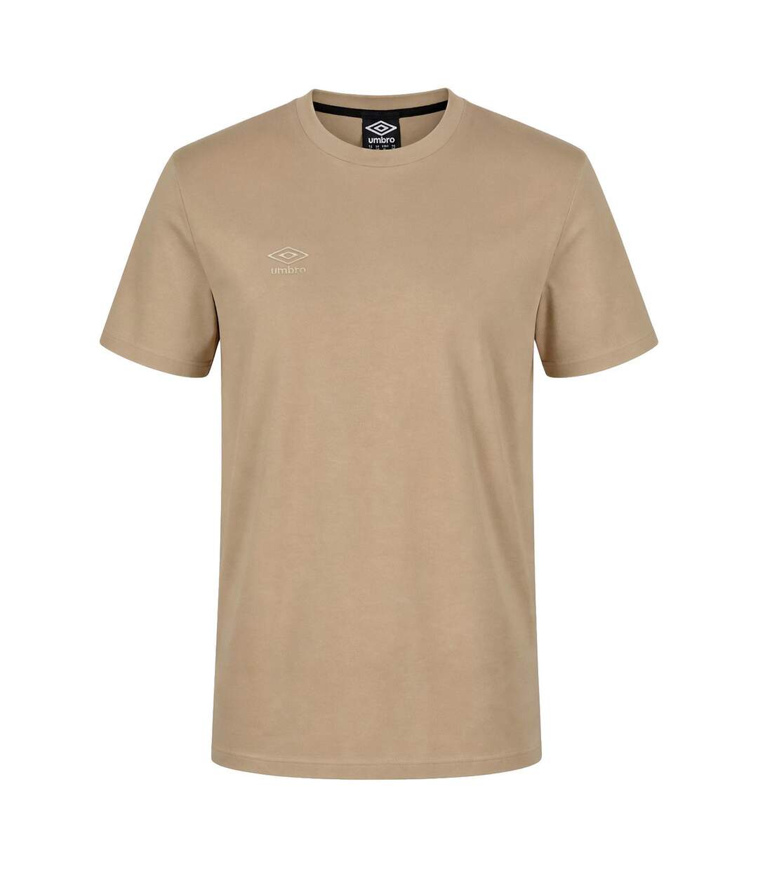 T-shirt homme uni col rond regular en coton avec logo brodé 618290 Umbro-1