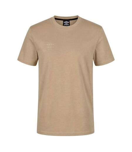 T-shirt homme uni col rond regular en coton avec logo brodé 618290 Umbro