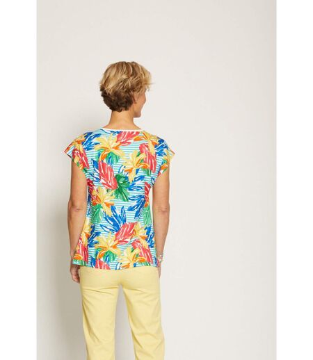 T-shirt imprimé manches courtes kimono