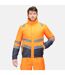 Mens Waterproof Hi-vis Jacket Orange Navy Regatta Professional-1