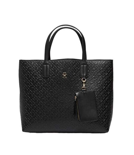 Sac à main noir femme tommy hilfiger icon satchel