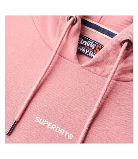 Sweat à capuche rose femme superdry plain hood - l