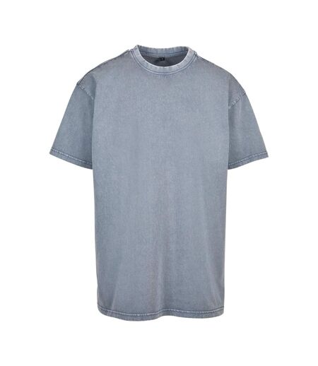 T-shirt Motif/style Délavé À L'acide Homme Vieux Bleu Build Your Brand