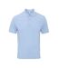 Mens coolchecker pique polo shirt light blue Premier