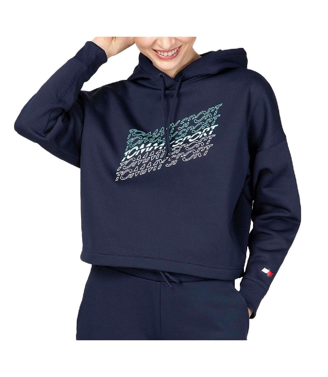 Sweat Bleu Femme Tommy Sport Graphic - XS-1