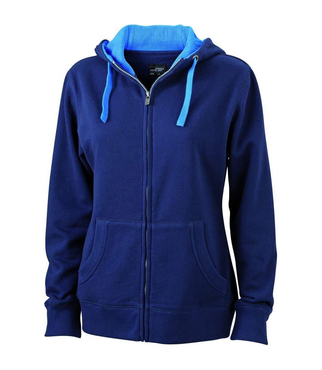 Sweat zippé à capuche femme - JN962 - bleu marine-1