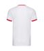 T-shirt Ringer Homme Blanc Rouge Fruit Of The Loom-2