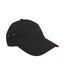 Casquette printers plush adulte noir / rouge Result Headwear