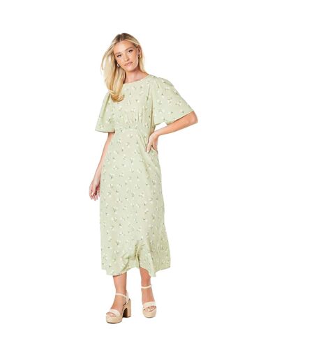 Robe mi-longue femme vert de gris Dorothy Perkins