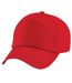 Lot de 2  casquettes de baseball adulte rouge Beechfield