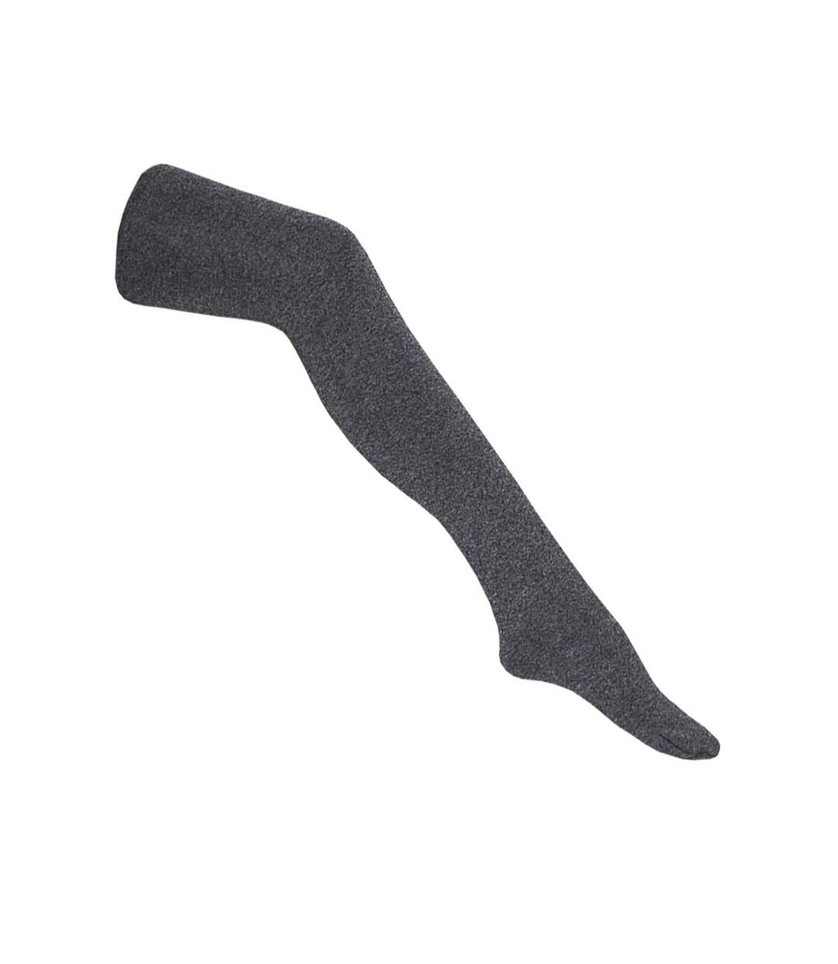 Couture Womens/Ladies Fashion Melange Fleece Tights (1 Pair) (Gray)