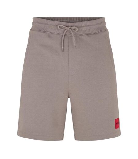 Mens Fleece Sweat Shorts Brown Hugo