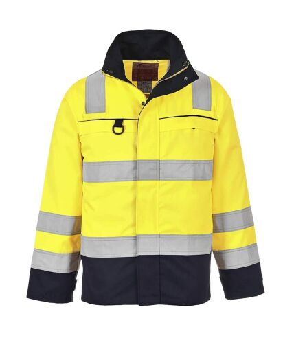 Portwest Mens Hi-Vis Multi-Norm Jacket (Yellow/Navy) - UTPW1055