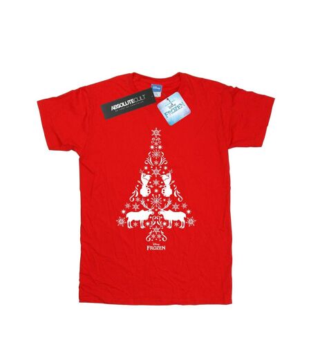 Disney - T-shirt FROZEN CHRISTMAS TREE - Femme (Rouge) - UTBI24687