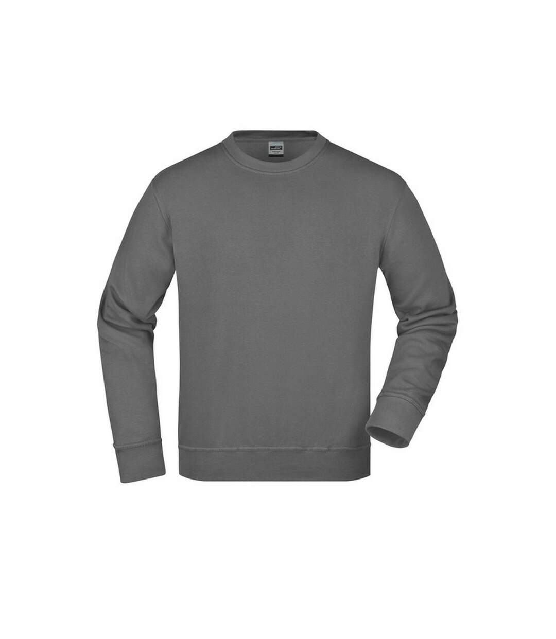 Sweat Workwear Adulte Gris Foncé Uni James And Nicholson-1