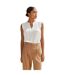 Blouse Motif/style À Plis Femme Blanc Boss-2