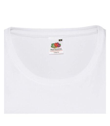 T-shirt manches courtes femme blanc Fruit of the Loom