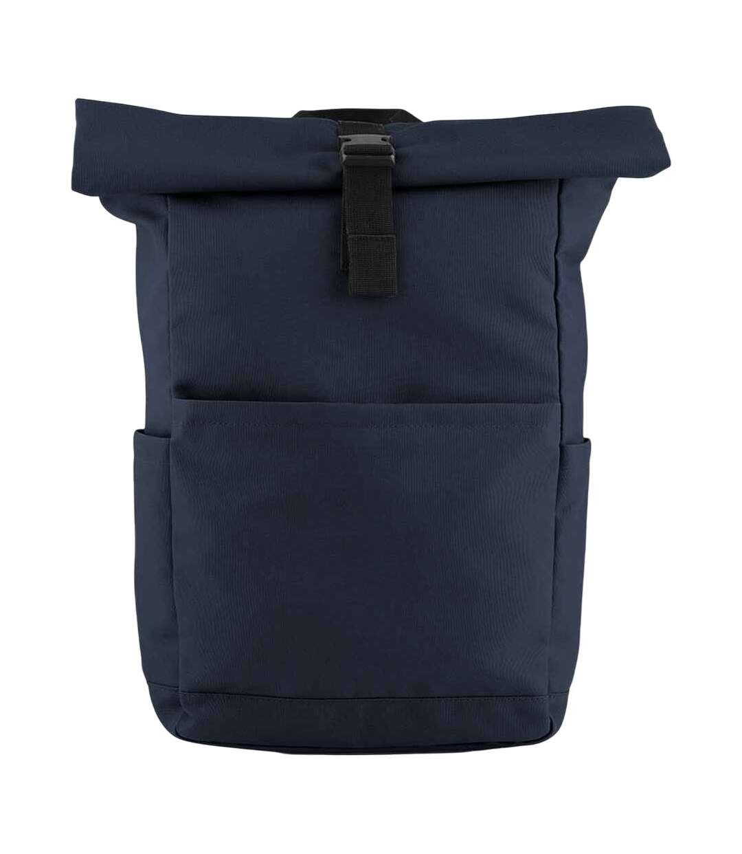 Premium roll top recycled backpack one size navy Bagbase-1