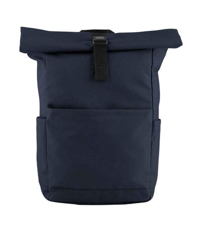 Premium roll top recycled backpack one size navy Bagbase