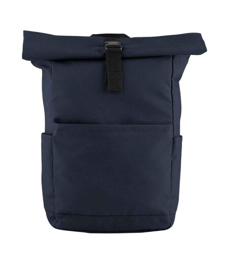 Premium roll top recycled backpack one size navy Bagbase
