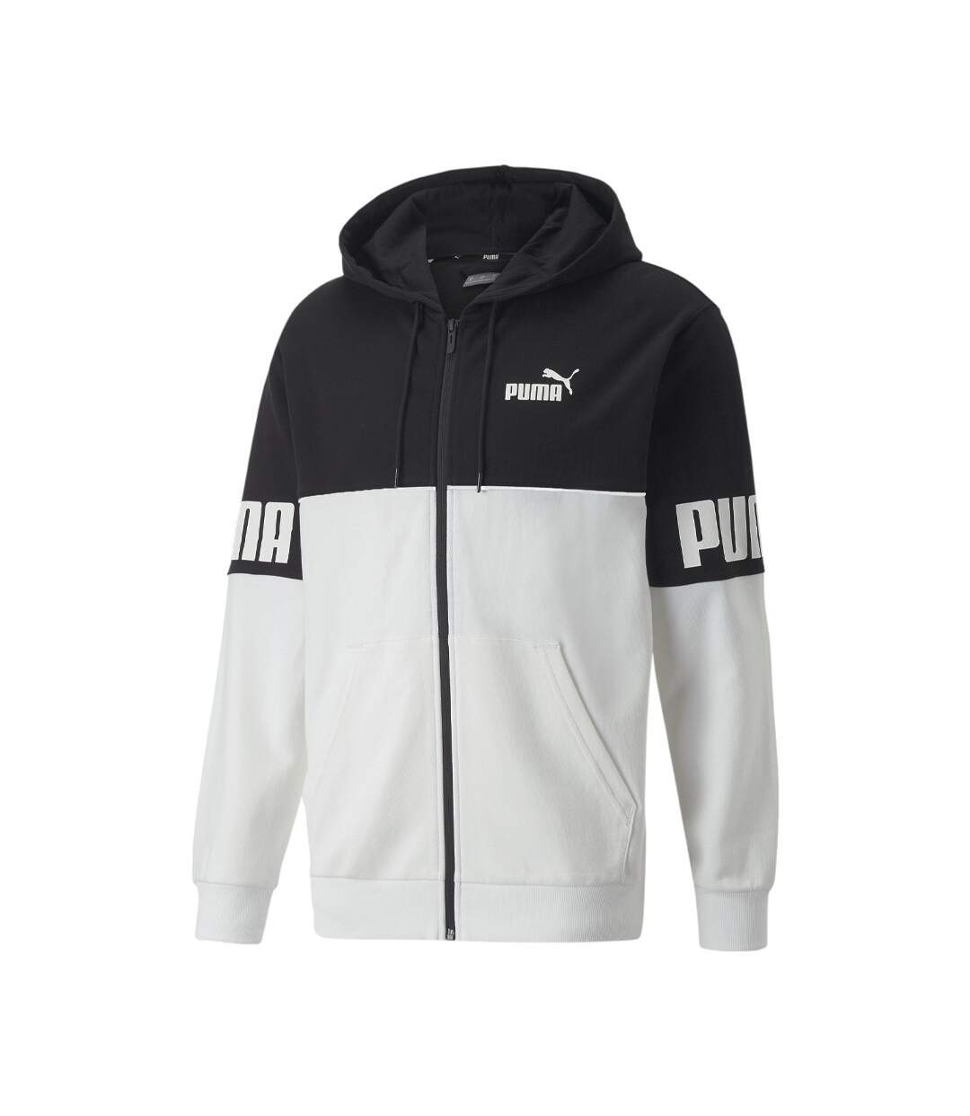 Sweat Zippé Blanc/Noir Homme Puma Power Colorblock - XS-1