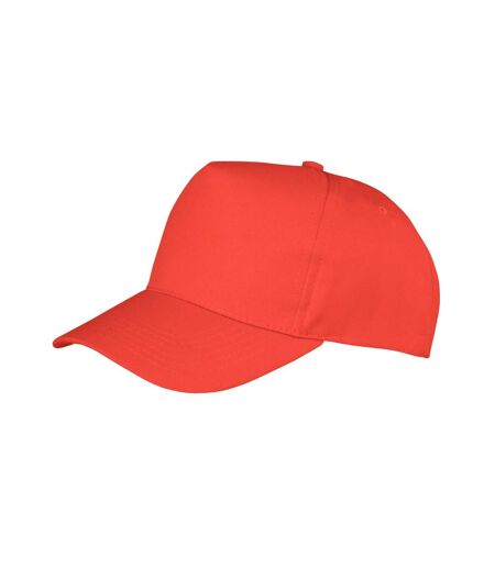 Result Unisex Core Boston 5 Panel Printers Baseball Cap (Red)