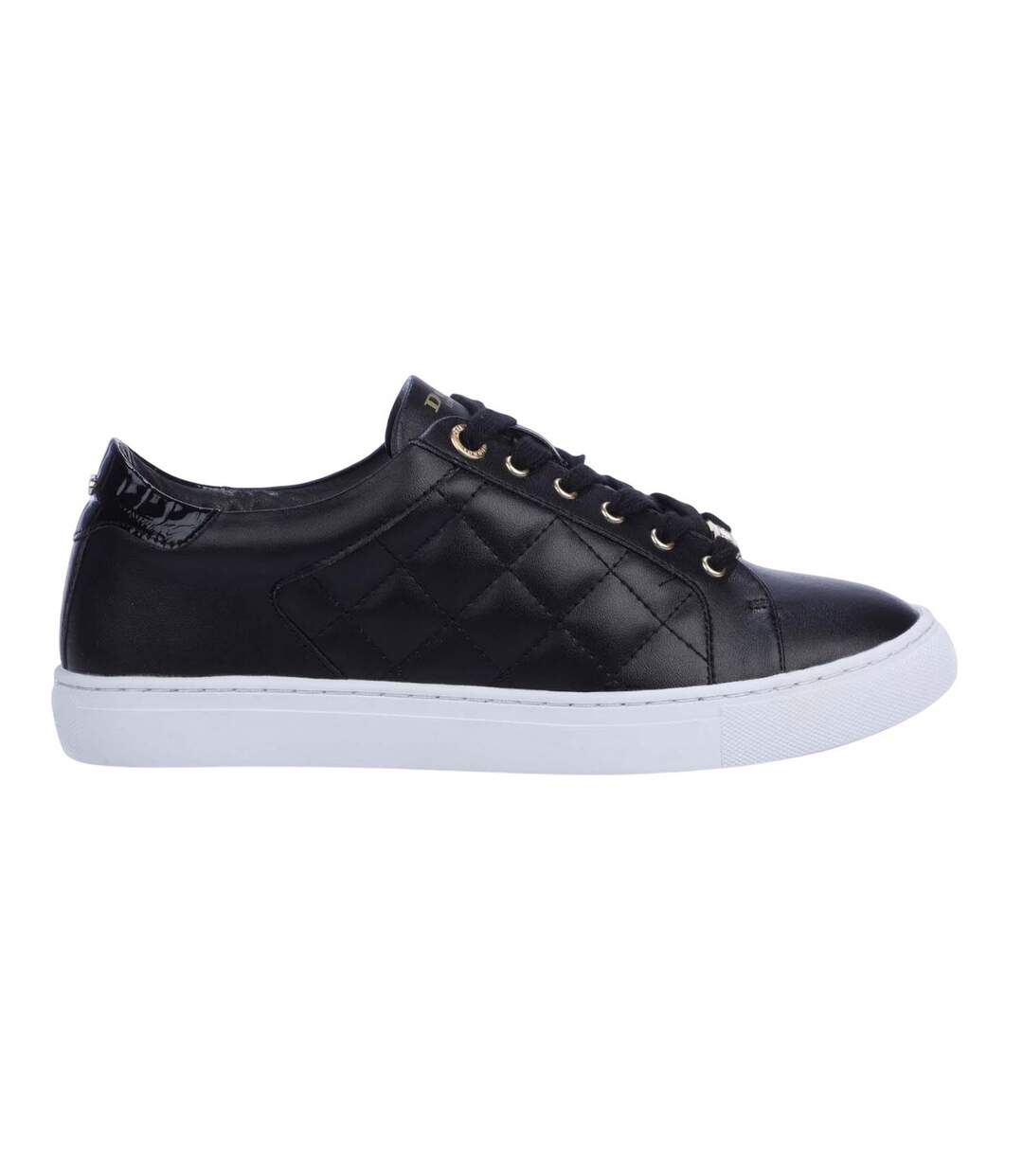 Baskets Style Matelassé Ellenar Adulte Noir Dune London-4