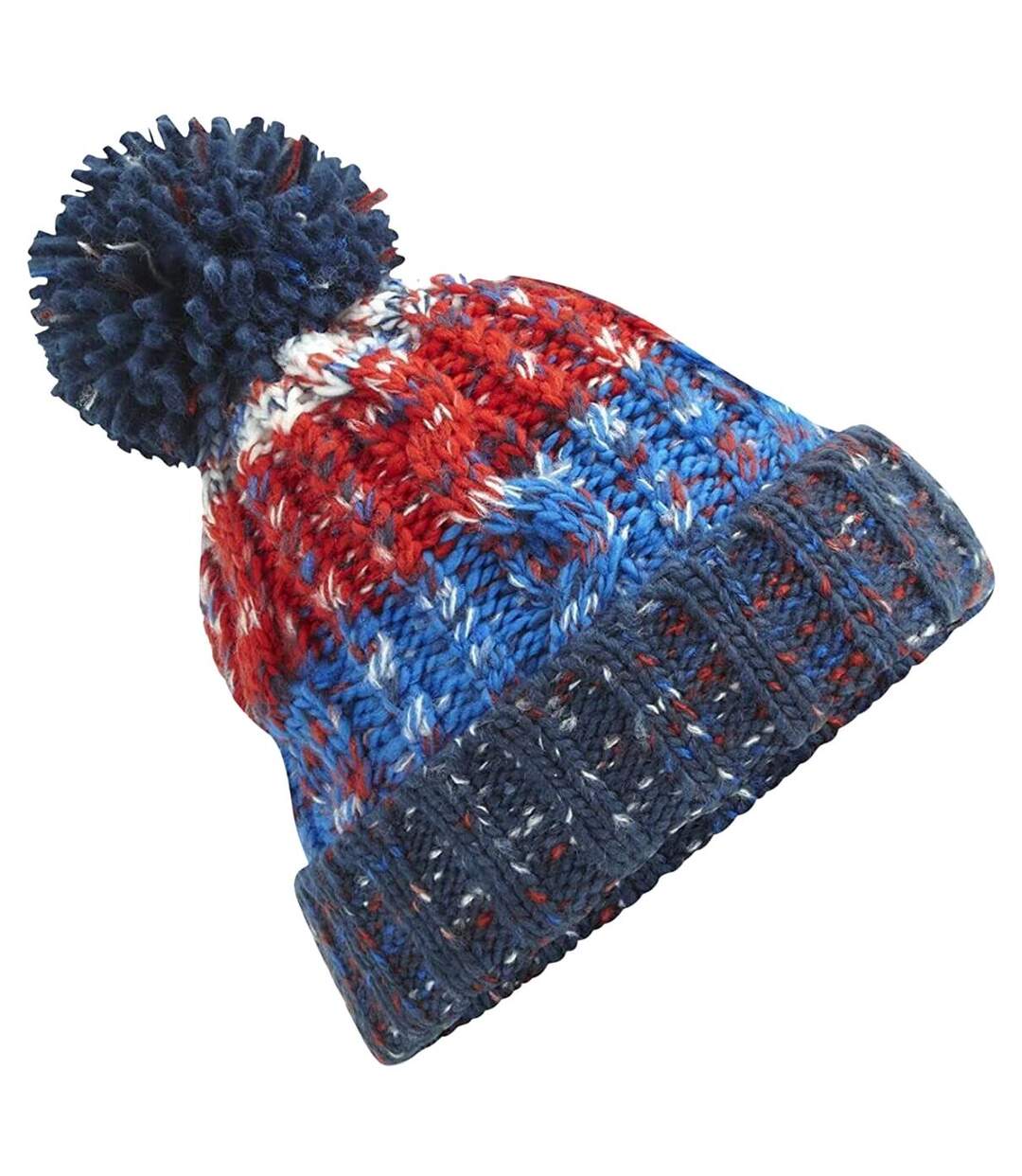 Bonnet Corkscrew Femme Rouge Bleu Beechfield-2