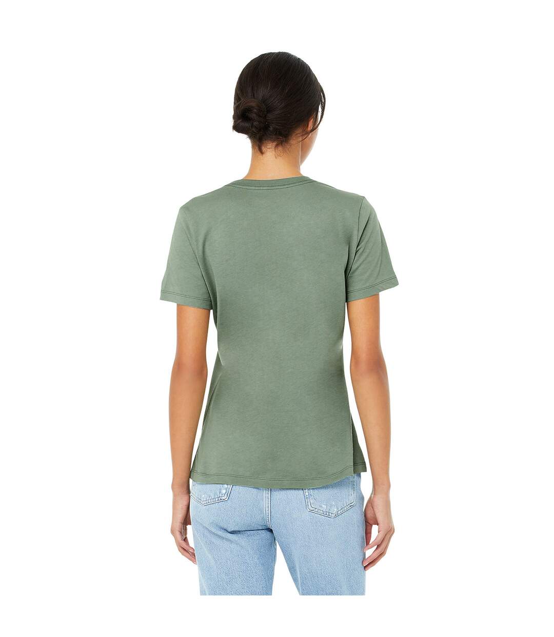 T-shirt femme vert de gris Bella + Canvas-3