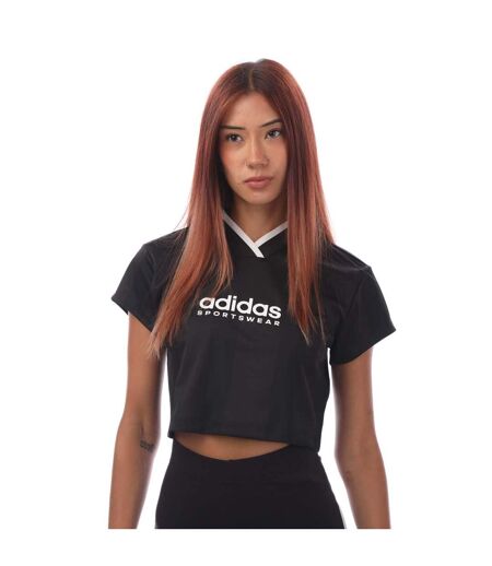 T-shirt Court Style Bloc De Couleurs Tiro Femme Noir Adidas