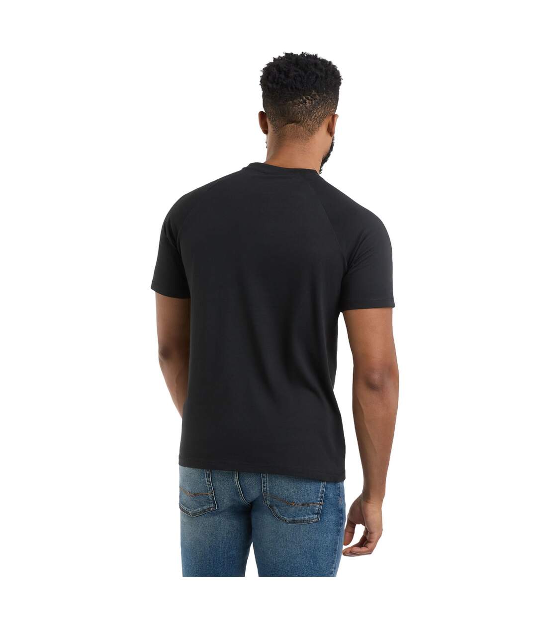 Mens Layered Box Logo T-shirt Black Umbro-2