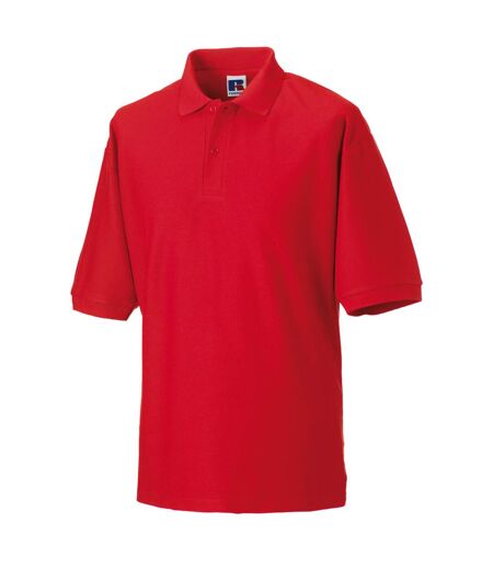 Russell Mens Classic Short Sleeve Polycotton Polo Shirt (Bright Red) - UTBC566