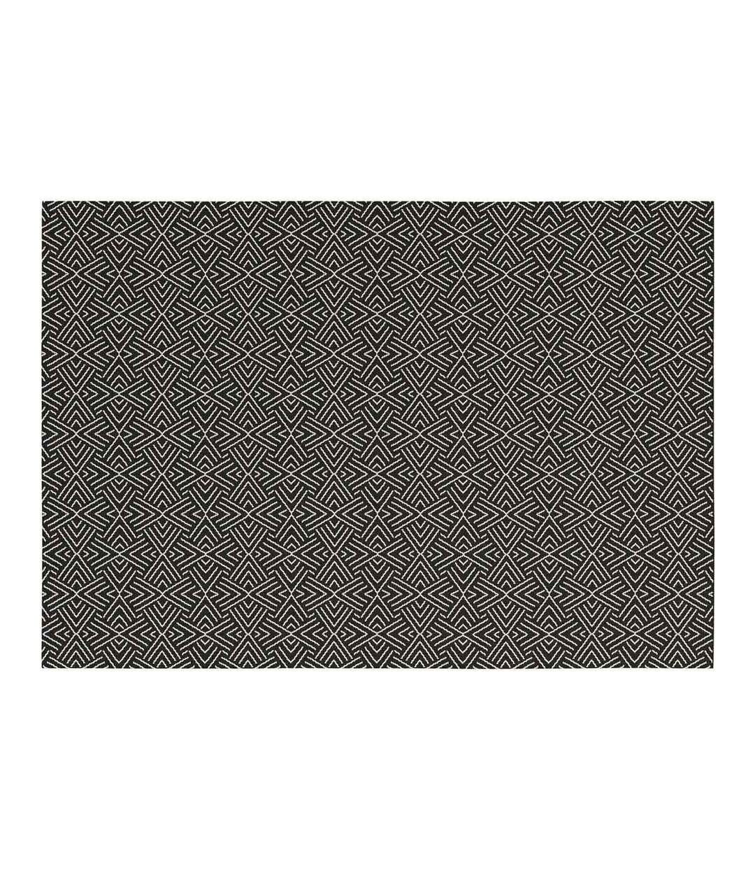 Tapis Tissé Déco Aztek 160x230cm Noir-1