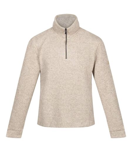 Mens Lanchester Marl Quarter Zip Fleece Top Gold Sand Regatta