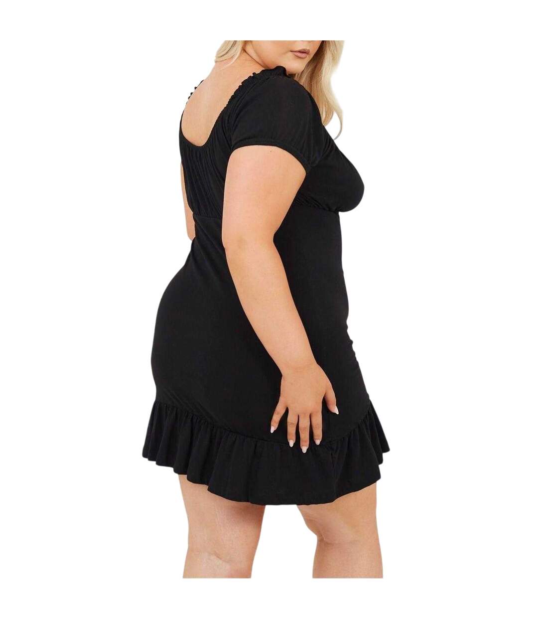 Robe Courte Manches Courtes Femme Noir Brave Soul-3