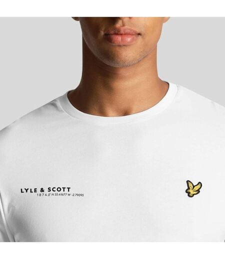 T-shirt Manches Longues Motif Imprimé Co-ordinate Homme Blanc Lyle & Scott