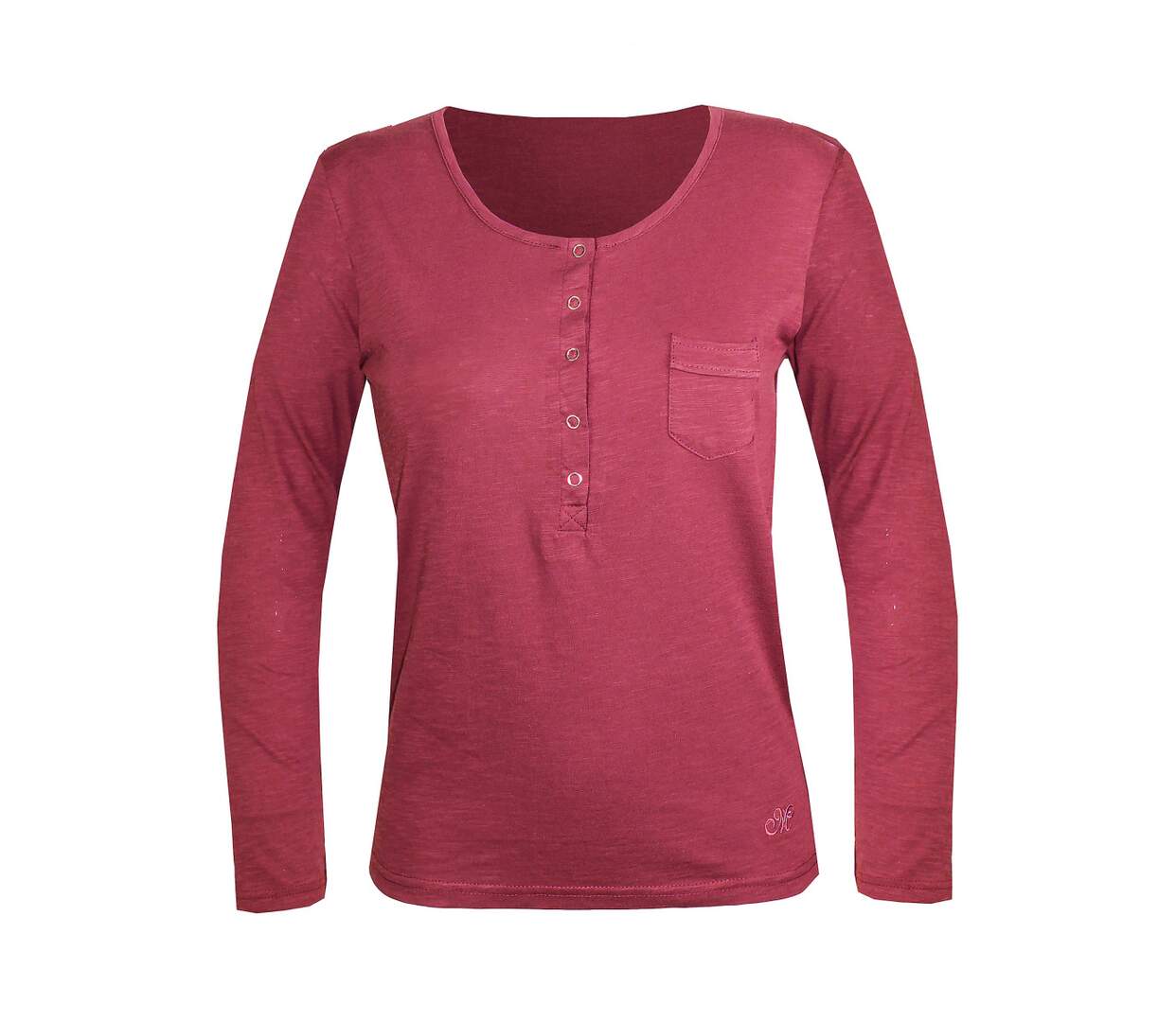 Tee-shirt MAYFLOWER CLOE1B manches longues : confort coton flammé et style authentique-5