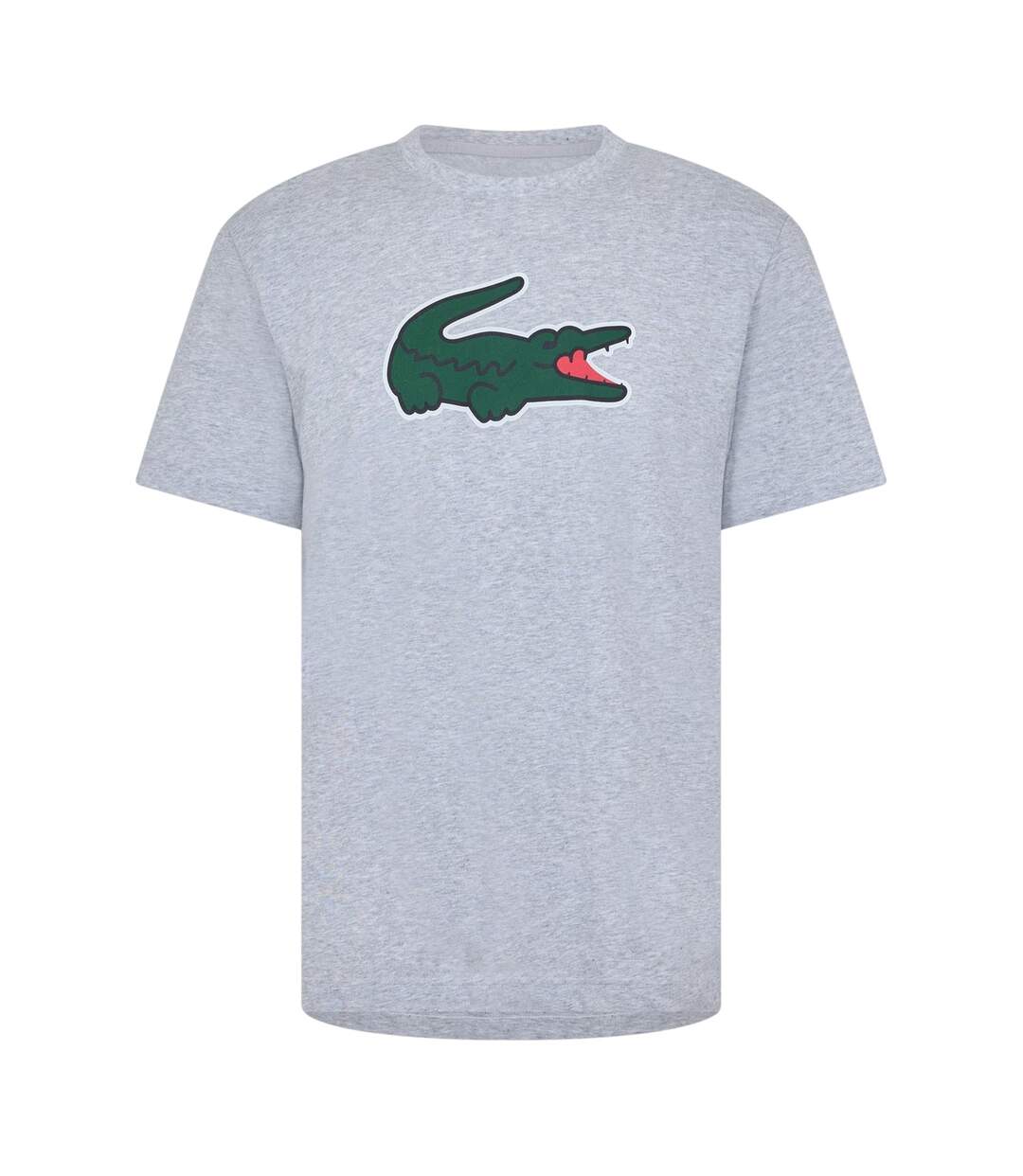 T-shirt Motif/style Imprimé Crocodile Homme Argenté Vert Lacoste-1