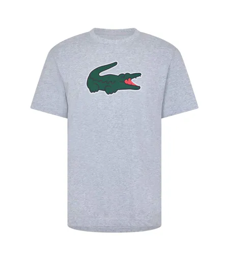 T-shirt Motif/style Imprimé Crocodile Homme Argenté Vert Lacoste