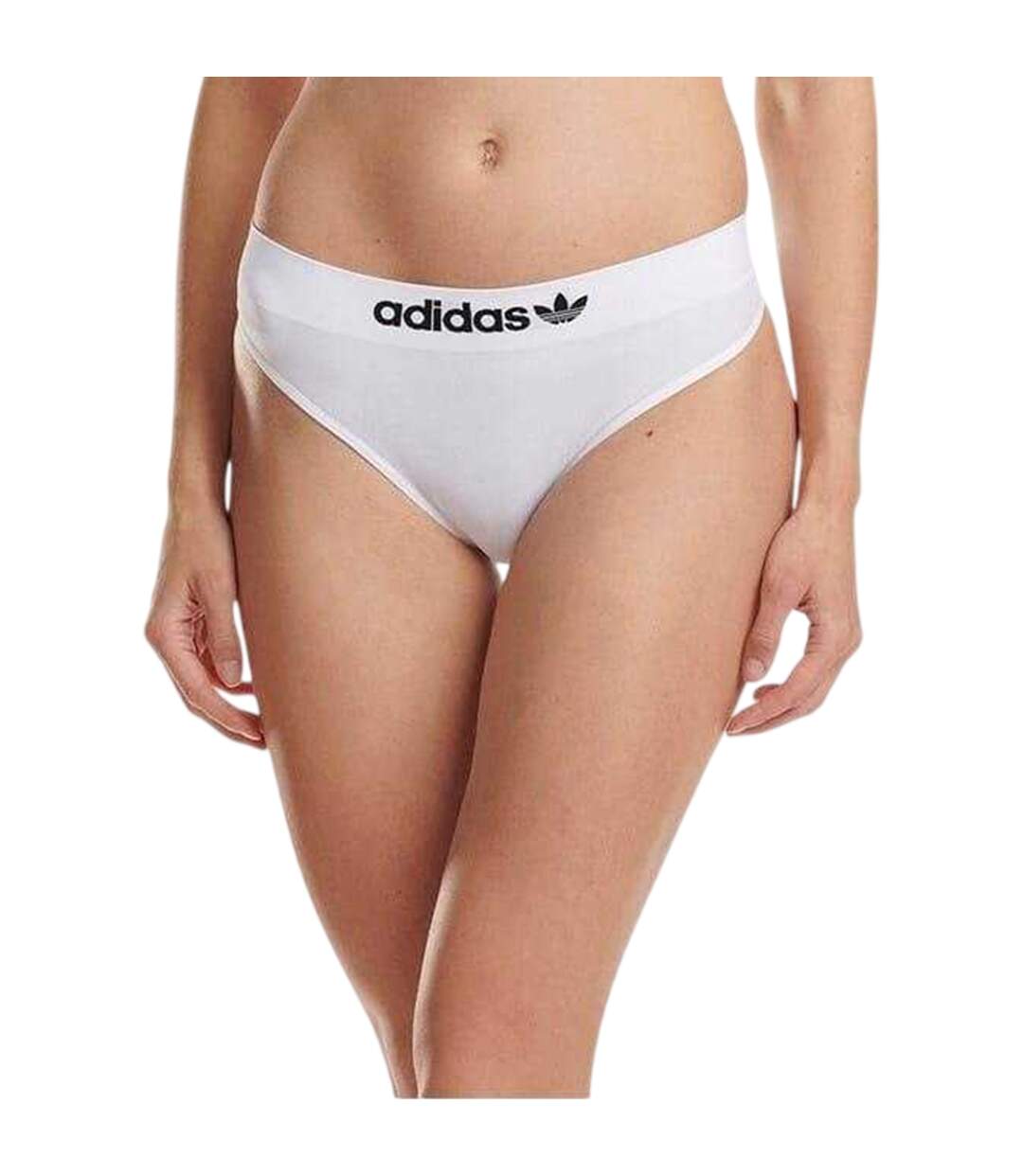Womens/ladies Modern Flex Stretch Thong White Adidas-2